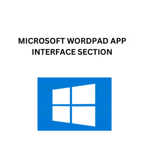 20.MICROSOFT WORDPAD APP INTERFACE SECTION